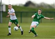 28 April 2021; Emily Whelan in action against Aoibheann Clancy during a Republic of Ireland WNT home-based training session at the FAI National Training Centre in Abbotstown, Dublin. Photo by Harry Murphy/Sportsfile