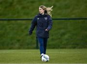 28 April 2021; Kit and Equipment manager Orla Haran during a Republic of Ireland WNT home-based training session at the FAI National Training Centre in Abbotstown, Dublin. Photo by Harry Murphy/Sportsfile