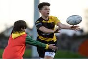 28 April 2021; Ethan Mackey in action during Carlow U15 boys rugby training at Carlow RFC in Carlow. Photo by Matt Browne/Sportsfile
