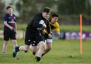 28 April 2021; Daniel Walsh in action during Carlow U15 boys rugby training at Carlow RFC in Carlow. Photo by Matt Browne/Sportsfile