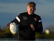 28 April 2021; Cathall Brennan in action during Carlow U15 boys rugby training at Carlow RFC in Carlow. Photo by Matt Browne/Sportsfile