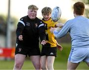28 April 2021; Cathall Brennan in action during Carlow U15 boys rugby training at Carlow RFC in Carlow. Photo by Matt Browne/Sportsfile