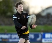28 April 2021; Lorcan Milward in action during Carlow U15 boys rugby training at Carlow RFC in Carlow. Photo by Matt Browne/Sportsfile