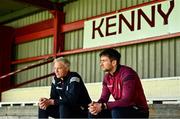 29 April 2021; Galway manager Shane O'Neill, left, and Pauric Mannion during a Galway hurling press conference at Kenny Park in Athenry, Galway. Photo by Eóin Noonan/Sportsfile