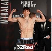 29 April 2021; Michael Conlan weighs in for his super-bantamweight bout against Ionut Balut at York Hall in London, England. Photo by Queensberry Promotions via Sportsfile