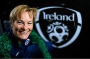 30 April 2021; Republic of Ireland Women’s national team manager Vera Pauw poses for a portrait at the FAI National Training Centre in Abbotstown, Dublin, following the 2023 FIFA Women's World Cup Qualifying Draw. Photo by Stephen McCarthy/Sportsfile