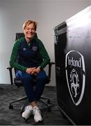 30 April 2021; Republic of Ireland Women’s national team manager Vera Pauw poses for a portrait at the FAI National Training Centre in Abbotstown, Dublin, following the 2023 FIFA Women's World Cup Qualifying Draw. Photo by Stephen McCarthy/Sportsfile