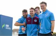 30 April 2021; Drogheda United players, from left, Gary Deegan, Darragh Markey, Mark Doyle and Daniel O'Reilly before the SSE Airtricity League Premier Division match between Drogheda United and Sligo Rovers at Head in the Game Park in Drogheda, Louth. Photo by Ben McShane/Sportsfile