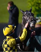 30 April 2021; Jockey Paul Townend with Gaillard Du Mesnil after winning the Alanna Homes Champion Novice Hurdle during day four of the Punchestown Festival at Punchestown Racecourse in Kildare. Photo by Harry Murphy/Sportsfile