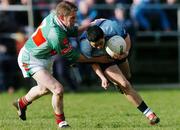 8 February 2004; Jason Sherlock, Dublin, in action against Mayo's Gary Ruane. Allianz National Football League, Division 1A, Mayo v Dublin, McHale Park, Castlebar, Co. Mayo. Picture credit; David Maher / SPORTSFILE *EDI*