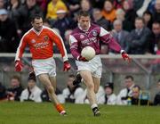 8 February 2004; Sean og De Paor, Galway, in action against Armagh's Steven McDonnell. Allianz National Football League, Division 1B, Galway v Armagh, Pearse Stadium, Galway. Picture credit; Ray McManus / SPORTSFILE *EDI*