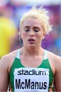 11 July 2013; Team Ireland's Catherine McManus after finishing 7th in the Women's 100m semi-final. European Athletics U23 Championships, Tampere, Finland. Photo by Sportsfile
