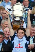 7 July 2013; Niall McMorrow, Dublin, lifts the Bob O'Keeffe cup. Leinster GAA Hurling Senior Championship Final, Galway v Dublin, Croke Park, Dublin. Picture credit: Ray McManus / SPORTSFILE