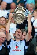 7 July 2013; Peter Kelly, Dublin, lifts the Bob O'Keeffe cup. Leinster GAA Hurling Senior Championship Final, Galway v Dublin, Croke Park, Dublin. Picture credit: Ray McManus / SPORTSFILE