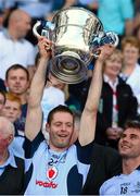 7 July 2013; Martin Quilty, Dublin, lifts the Bob O'Keeffe cup. Leinster GAA Hurling Senior Championship Final, Galway v Dublin, Croke Park, Dublin. Picture credit: Ray McManus / SPORTSFILE