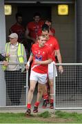 29 June 2013; Louth captain Paddy Keenan leads his team out before the game. GAA Football All-Ireland Senior Championship, Round 1, Louth v Antrim, County Grounds, Drogheda, Co. Louth. Picture credit: Dáire Brennan / SPORTSFILE