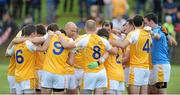 29 June 2013; The Antrim team huddle before the game. GAA Football All-Ireland Senior Championship, Round 1, Louth v Antrim, County Grounds, Drogheda, Co. Louth. Picture credit: Dáire Brennan / SPORTSFILE