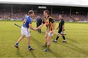 6 July 2013; Kilkenny captain Colin Fennelly shakes hands with Tipperary captain Shane McGrath before the game. GAA Hurling All-Ireland Senior Championship, Phase II, Kilkenny v Tipperary, Nowlan Park, Kilkenny. Picture credit: Ray McManus / SPORTSFILE