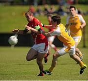 29 June 2013; Paddy Keenan, Louth, in action against Kevin O'Boyle, Antrim. GAA Football All-Ireland Senior Championship, Round 1, Louth v Antrim, County Grounds, Drogheda, Co. Louth. Picture credit: Dáire Brennan / SPORTSFILE