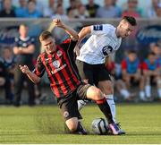 12 July 2013; Conor Murphy, Bohemians, in action against Richie Towell, Dundalk. Airtricity League Premier Division, Dundalk v Bohemians, Oriel Park, Dundalk, Co. Louth. Picture credit: David Maher / SPORTSFILE