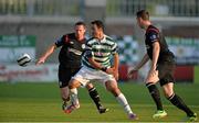 12 July 2013; Eamnon Zayed, Shamrock Rovers, in action against Barry Molloy, left, and Shane McEleney, Derry City. Airtricity League Premier Division, Shamrock Rovers v Derry City, Tallaght Stadium, Tallaght, Co. Dublin. Picture credit: Barry Cregg / SPORTSFILE
