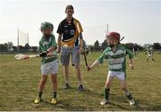 13 July 2013; Opel Kit for Clubs Ambassador Joe Canning, along with former Kilkenny hurler Martin Comerford, supporting the Opel Kit for Clubs Blitz Day in O’Louhghlin Gaels, Kilkenny. For every test drive, car service or Opel purchase made through the Opel dealer network, your local GAA club is awarded points. Build up your points and redeem them against high quality kit for your club! Log on to www.opelkitforclubs.com and start earning points today. Support your local GAA club! Former Kilkenny hurler Martin Comerford watches Craignamanagh's Darragh Casey, left, and Kian Dunne during the coaching session. O’Loughlin Gaels GAA Club, Kilkenny. Picture credit: Pat Murphy / SPORTSFILE