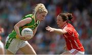 13 July 2013; Laura Rogers, Kerry, in action against Geraldine O'Flynn, Cork. TG4 Ladies Football Munster Senior Championship Final, Kerry v Cork, Castletownroche, Cork. Picture credit: Diarmuid Greene / SPORTSFILE