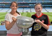 13 July 2013; Former Dublin football star Ciarán Whelan was the latest to feature on the Bord Gáis Energy Legends Tour Series 2013 and ahead of the Leinster Senior Final he gave a unique tour of the Croke Park stadium and facilities. Pictured on the tour are Michelle Maguire, left, and her sister Nuala from Omagh, Co. Tyrone. Other greats of the game still to feature this Summer on the Bord Gáis Energy Legends Tour Series include Steven McDonnell, Ken McGrath, Pat Gilroy and Noel Skehan. Full details and dates for the Bord Gáis Energy Legends Tour Series 2013 are available on www.crokepark.ie/events. Croke Park, Dublin. Picture credit: Barry Cregg / SPORTSFILE