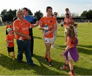 13 July 2013; Aaron Kernan, Armagh, is congratulated by fans after the game. GAA Football All-Ireland Senior Championship, Round 2, Leitrim v Armagh, Pairc Sean Mac Diarmada, Carrick-on-Shannon, Co. Leitrim. Picture credit: Oliver McVeigh / SPORTSFILE