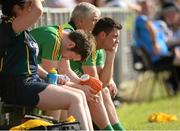 13 July 2013; A disappointed Fabian McMorrow, Leitrim, on the team bench near the end of the game. GAA Football All-Ireland Senior Championship, Round 2, Leitrim v Armagh, Pairc Sean Mac Diarmada, Carrick-on-Shannon, Co. Leitrim. Picture credit: Oliver McVeigh / SPORTSFILE