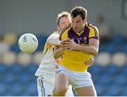 13 July 2013; Graeme Molloy, Wexford, in action against Sean McCormack, Longford. GAA Football All-Ireland Senior Championship, Round 2, Longford v Wexford, Glennon Brothers Pearse Park, Longford. Picture credit: Matt Browne / SPORTSFILE