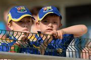 13 July 2013; Longford supporters Conor, left, and Sean Mulvey, from Carickedmond, Co. Longford. GAA Football All-Ireland Senior Championship, Round 2, Longford v Wexford, Glennon Brothers Pearse Park, Longford. Picture credit: Matt Browne / SPORTSFILE