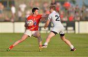 13 July 2013; Brian White, Louth, in action against Morgan O'Flaherty, Kildare. GAA Football All-Ireland Senior Championship, Round 2, Kildare v Louth, St Conleth's Park, Newbridge, Co. Kildare. Picture credit: Barry Cregg / SPORTSFILE