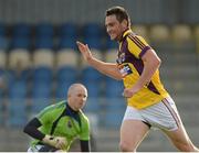 13 July 2013; Daithi Waters, Wexford, celebrates after scoring his side's second goal. GAA Football All-Ireland Senior Championship, Round 2, Longford v Wexford, Glennon Brothers Pearse Park, Longford. Picture credit: Matt Browne / SPORTSFILE