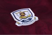 27 April 2021; A general view of the county crest on a jersey during a Galway football squad portrait session at Pearse Stadium in Salthill, Galway. Photo by Matt Browne/Sportsfile