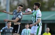 30 April 2021; Jack Walsh of Cork City in action against Aaron Barry of Bray Wanderers during the SSE Airtricity League First Division match between Bray Wanderers and Cork City at Carlisle Grounds in Bray, Wicklow. Photo by Matt Browne/Sportsfile