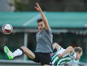 30 April 2021; Jack Walsh of Cork City in action against Andrew Quinn of Bray Wanderers during the SSE Airtricity League First Division match between Bray Wanderers and Cork City at Carlisle Grounds in Bray, Wicklow. Photo by Matt Browne/Sportsfile