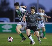 30 April 2021; Luka Lovic of Bray Wanderer in action against Cian Bargary of Cork City during the SSE Airtricity League First Division match between Bray Wanderers and Cork City at Carlisle Grounds in Bray, Wicklow. Photo by Matt Browne/Sportsfile
