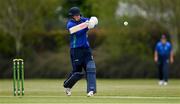 1 May 2021; Nathan McGuire of North West Warriors plays a shot during the Inter-Provincial Cup 2021 match between Leinster Lightning and North West Warriors at Pembroke Cricket Club in Dublin. Photo by Brendan Moran/Sportsfile