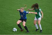 1 May 2021; Leah Brady of Athlone Town in action against Laura Shine of Cork City during the SSE Airtricity Women's National League match between Athlone Town and Cork City at Athlone Town Stadium in Athlone, Westmeath. Photo by Ramsey Cardy/Sportsfile