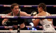 1 May 2021; Katie Taylor, left, and Natasha Jonas during their WBC, WBA, IBF and WBO female lightweight title fight at the Manchester Arena in Manchester, England. Photo by Mark Robinson / Matchroom Boxing via Sportsfile