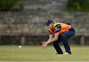 2 May 2021; Gaby Lewis of Scorchers fields the ball during the Arachas Super 50 Cup 2021 match between Typhoons and Scorchers at Pembroke Cricket Club in Dublin. Photo by Seb Daly/Sportsfile