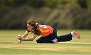 2 May 2021; Lara Maritz of Scorchers fields the ball during the Arachas Super 50 Cup 2021 match between Typhoons and Scorchers at Pembroke Cricket Club in Dublin. Photo by Seb Daly/Sportsfile