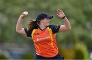 2 May 2021; Jenny Sparrow of Scorchers fields the ball during the Arachas Super 50 Cup 2021 match between Typhoons and Scorchers at Pembroke Cricket Club in Dublin. Photo by Seb Daly/Sportsfile