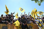 2 May 2021; La Rochelle supporters outside the stadium before the Heineken Champions Cup semi-final match between La Rochelle and Leinster at Stade Marcel Deflandre in La Rochelle, France. Photo by Julien Poupart/Sportsfile