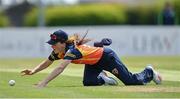 2 May 2021; Lara Maritz of Scorchers fields the ball during the Arachas Super 50 Cup 2021 match between Typhoons and Scorchers at Pembroke Cricket Club in Dublin. Photo by Seb Daly/Sportsfile