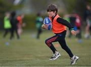 2 May 2021; Charlie Doyle during Seapoint Minis rugby training at Seapoint RFC in Dublin. Photo by Ramsey Cardy/Sportsfile