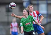 2 May 2021; Sadhbh Doyle of Peamount United in action against Tara O'Gorman of Treaty United during the SSE Airtricity Women's National League match between Treaty United and Peamount United at Jackman Park in Limerick. Photo by Piaras Ó Mídheach/Sportsfile