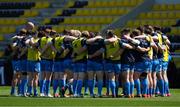 2 May 2021; The Leinster team huddle before the Heineken Champions Cup semi-final match between La Rochelle and Leinster at Stade Marcel Deflandre in La Rochelle, France. Photo by Julien Poupart/Sportsfile
