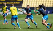 2 May 2021; Jordan Larmour of Leinster during the warm up before the Heineken Champions Cup semi-final match between La Rochelle and Leinster at Stade Marcel Deflandre in La Rochelle, France. Photo by Julien Poupart/Sportsfile